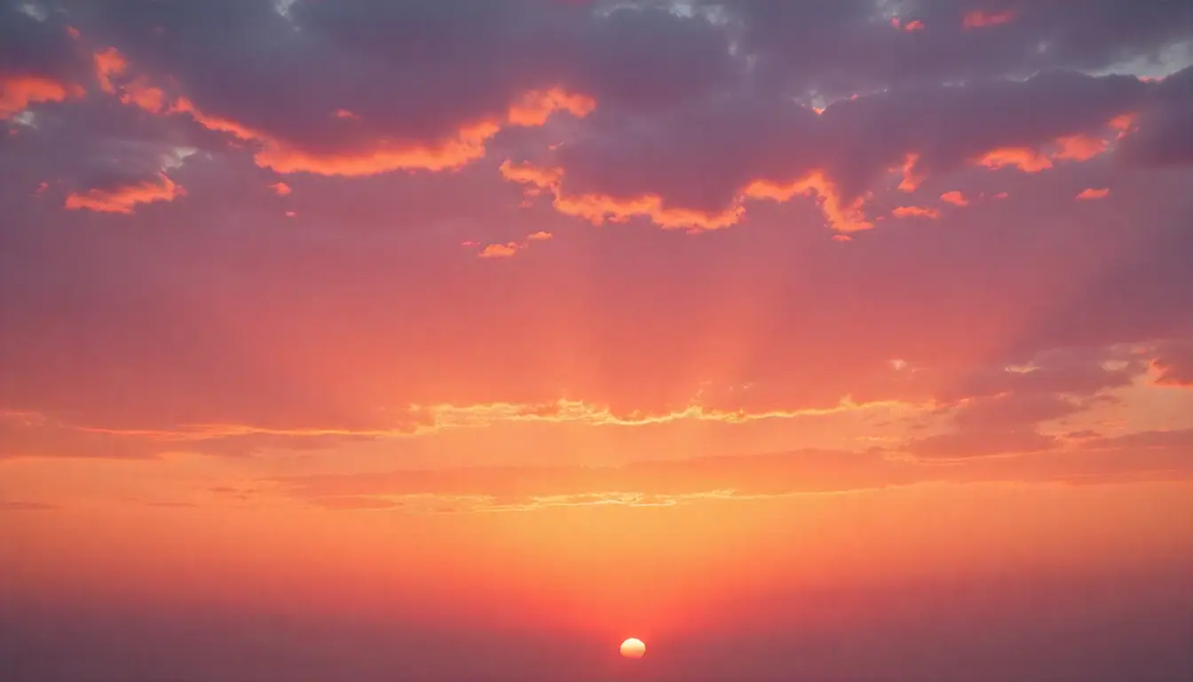 Soft Kenyan sunset sky with layered clouds and gentle orange and pink tones