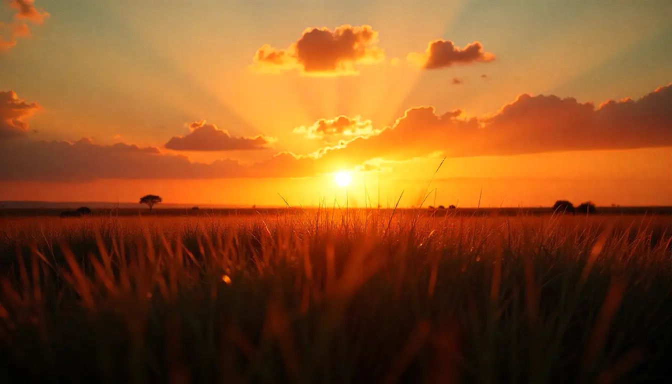 Peaceful year-end sunset in Kenya symbolising calm reflection and closure